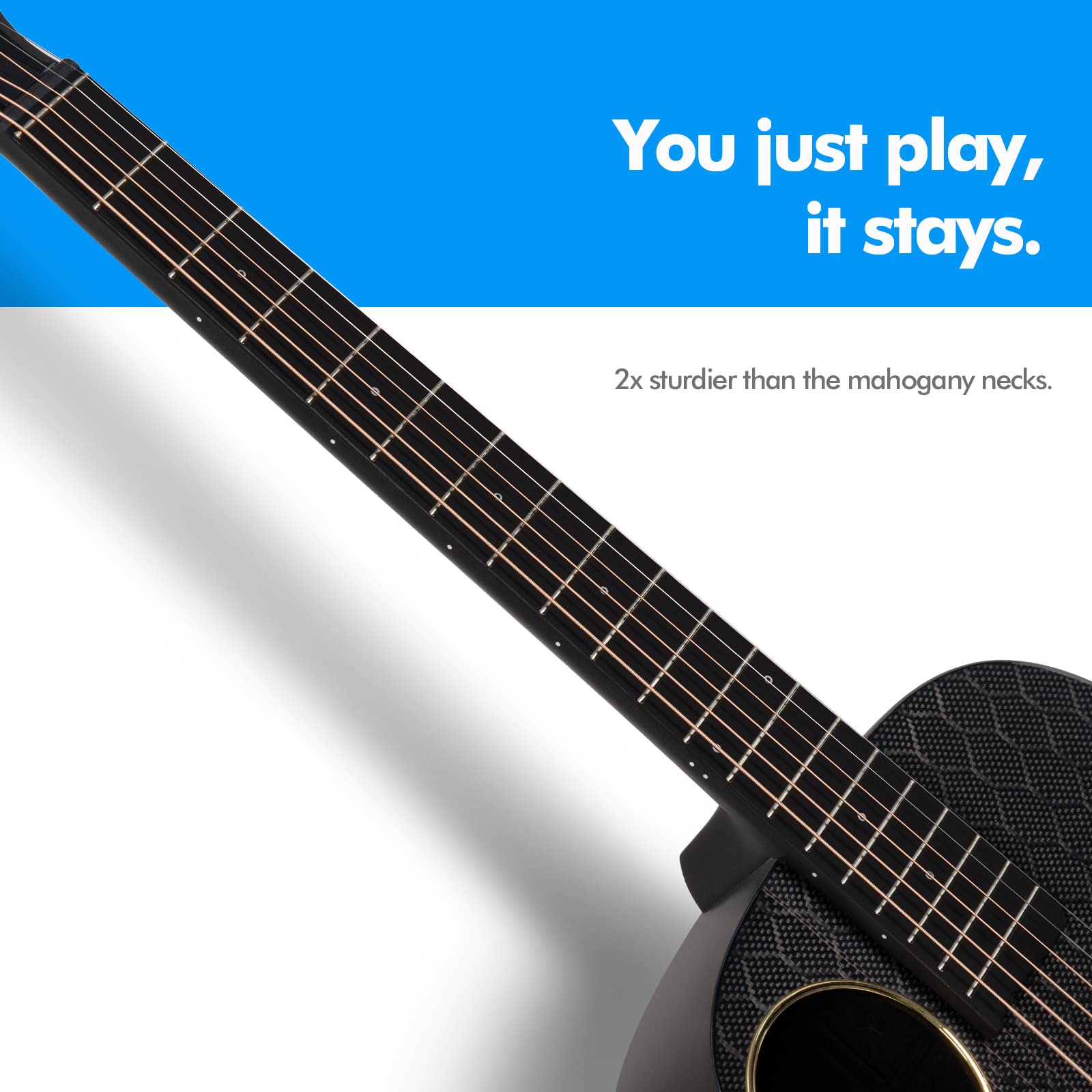 Enya Carbon Fiber Acoustic Electric Guitar X4 Pro Mini AcousticPlus 36    3/4-Sized Guitar Bundle with Hard Case, Leather Strap,